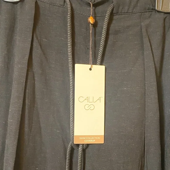 CALIA by Carrie Underwood Black Beach Pants/Coverup with pockets - Picture 2 of 5
